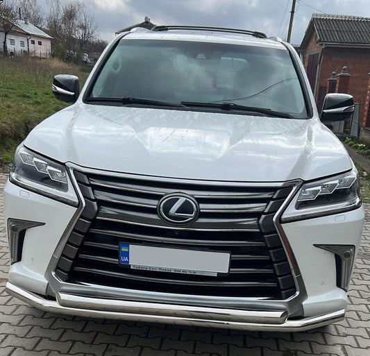Front protection ST014 (2015+ stainless) for Lexus LX570/450d - Reelken Auto