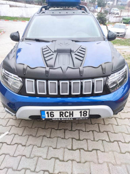 Front grille (grey) for Dacia Duster 2018-2024 - Reelken Auto