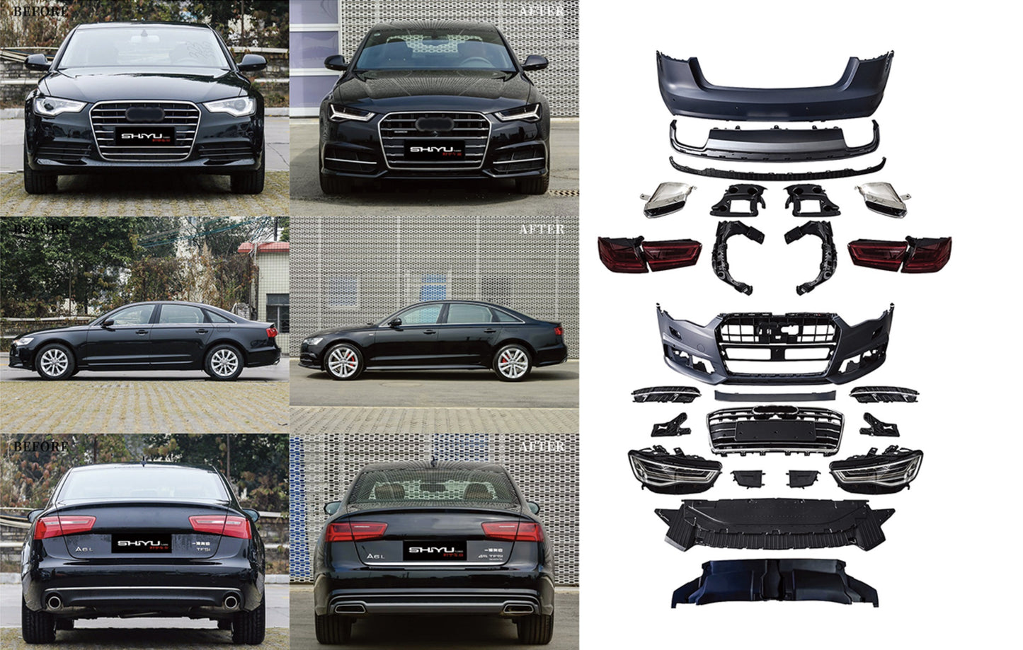 Facelift Kit to 2018 Base for Audi A6 C7 2011-2017 - image 4