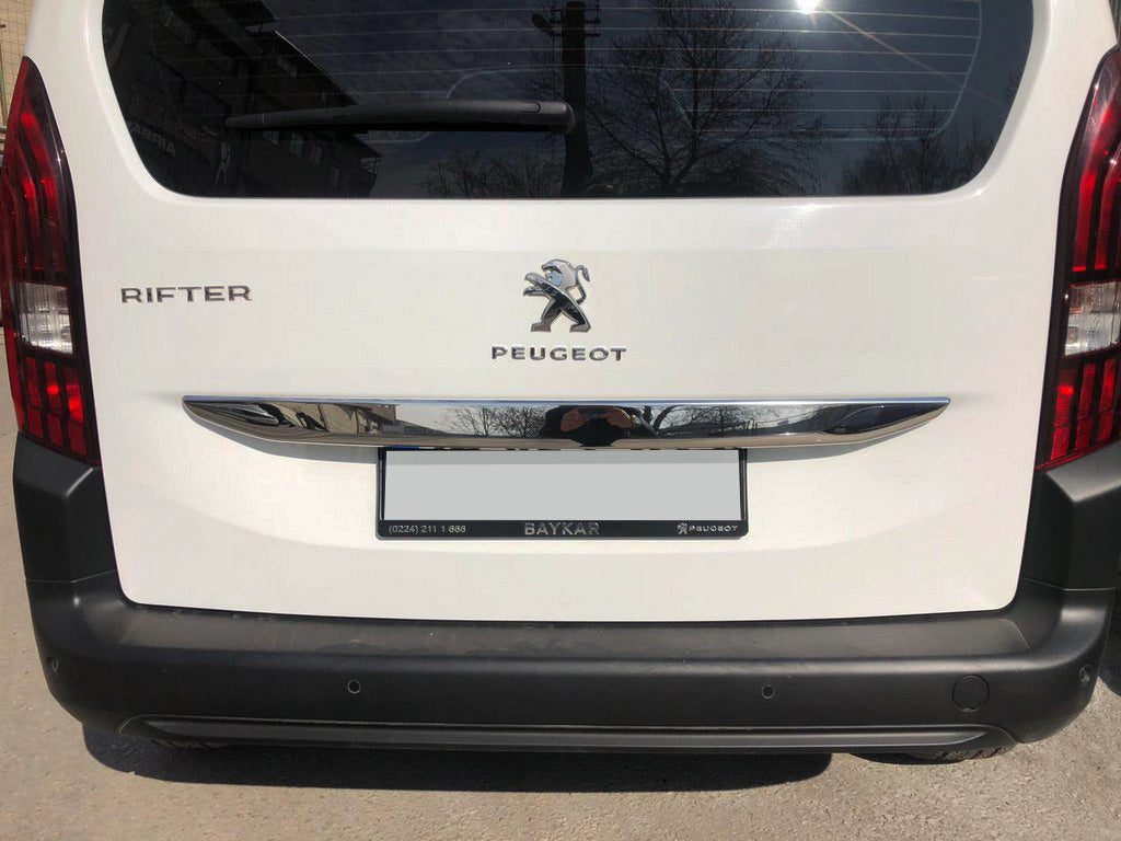 Stainless steel trim above license plate for Peugeot Partner/Rifter 2019- - image 1