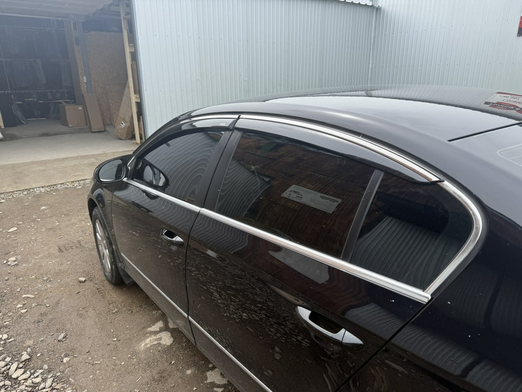 Window deflectors with chrome molding SD (EU, 4 pcs, Niken) for Volkswagen Passat B7 2012-2015 - image 6