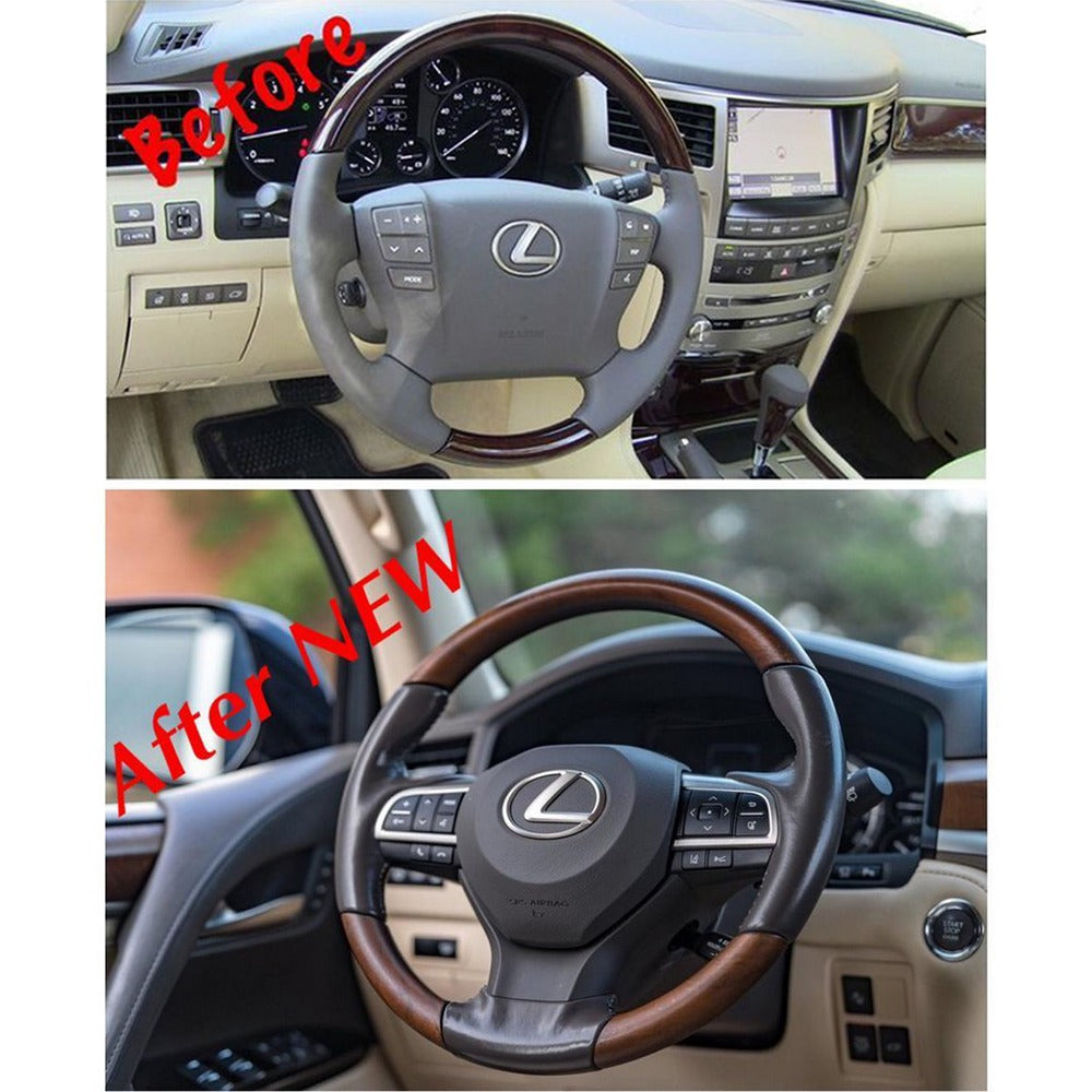 Steering wheel assembly (wood look) for Lexus LX570/450d 2008-2022 - image 3