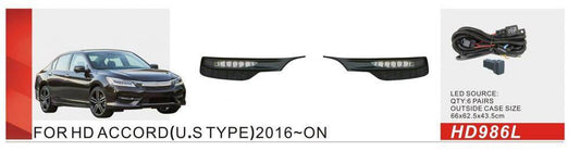 US-type fog lights (2017-2020, LED) for Honda Accord X 2017-2022 - Reelken Auto