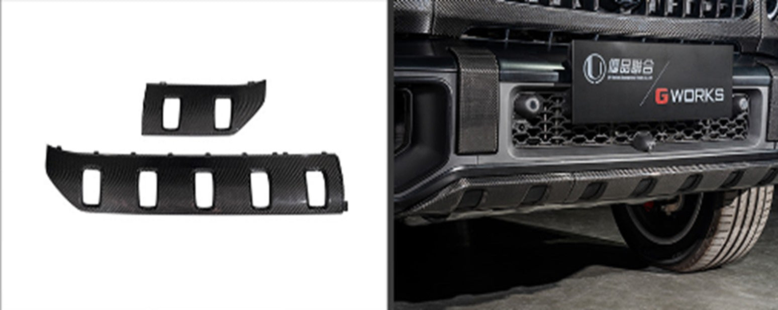Front bumper lower lip for G63 AMG, Carbon for Mercedes G сlass W465 2025- - image 3