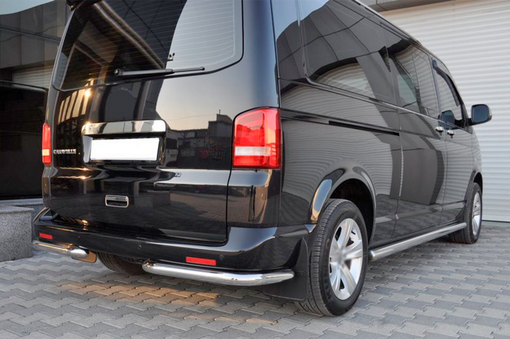 Rear Corner Bars AK003 (2 pcs, stainless steel) for Volkswagen T5 2010-2015 - image 8