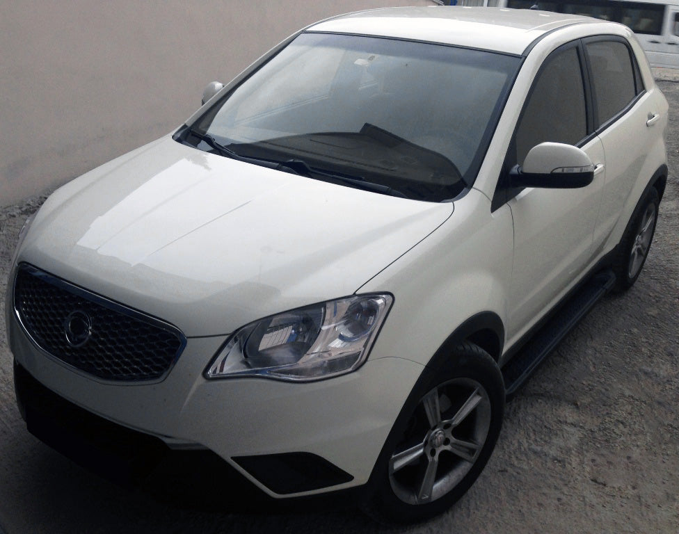 Side Steps Allmond Black (2 pcs, Aluminum) for SsangYong Korando 2010-2019 - image 1