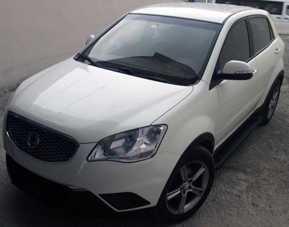 Side Steps Allmond Black (2 pcs, Aluminum) for SsangYong Korando 2010-2019 - image 1