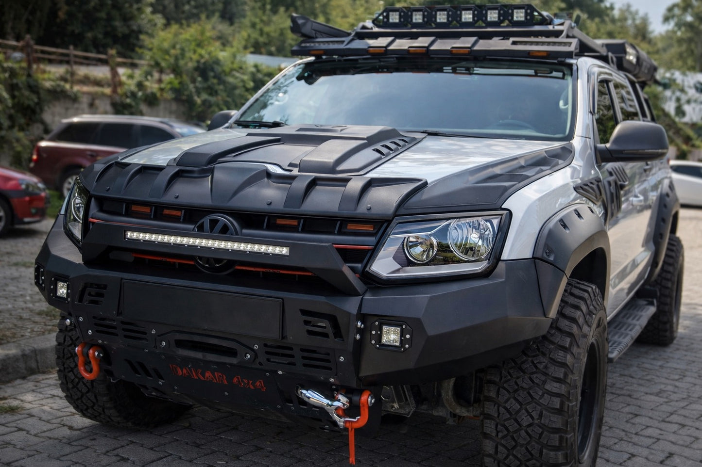 Hood Scoop Cover Set DRAGON (3 pcs) for Volkswagen Amarok 2010-2022 - image 1