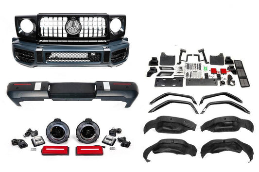 Restyling kit for the G63 AMG 2018 (without replacing the hood and wings) for Mercedes G class W463 1990-2018 - Reelken Auto
