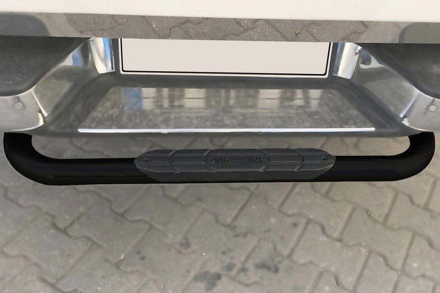 Rear bumper guard Omsa (black, 76mm) for Mercedes X class 2017-2020 - image 1