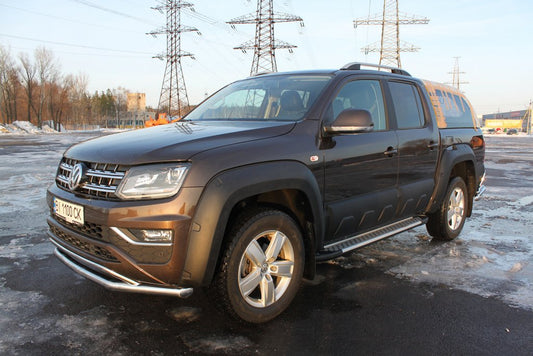Side Steps Allmond Grey (2 pcs, Aluminum) for Volkswagen Amarok 2010-2022 - image 2