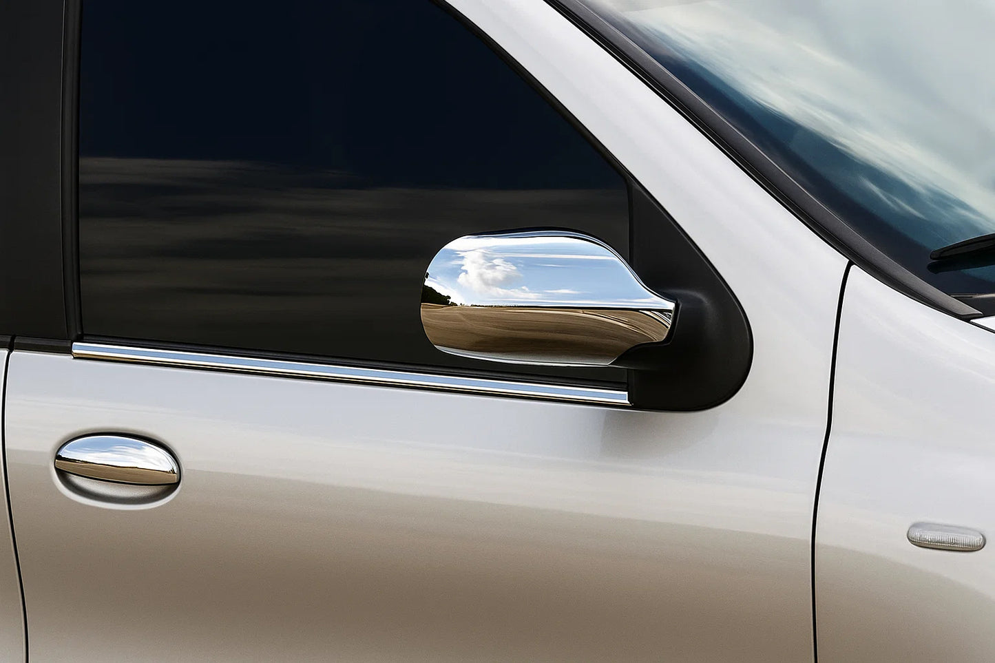 Chrome Door Handle Covers (4 pcs, Stainless Steel) for Fiat Albea 2002-2012 - image 1