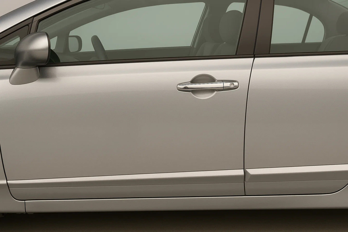 Chrome Door Handle Covers (4 pcs, Stainless Steel) for Honda Civic Sedan VIII 2006-2011 - image 1