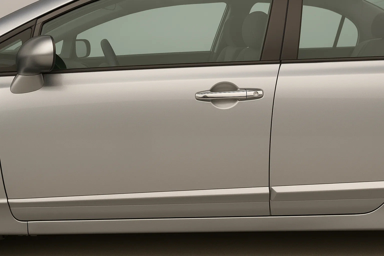 Chrome Door Handle Covers (4 pcs, Stainless Steel) for Honda Civic Sedan VIII 2006-2011 - image 1