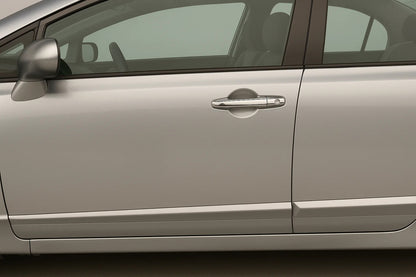 Chrome Door Handle Covers (4 pcs, Stainless Steel) for Honda Civic Sedan VIII 2006-2011 - image 1