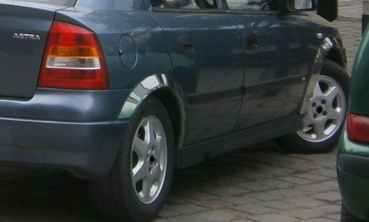 Fender flares (4 pcs, stainless steel) for Opel Astra G classic 1998-2012 - image 2