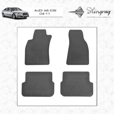 Rubber Floor Mats (4 pcs, Stingray Premium) for Audi A6 C6 2004-2011 - image 2