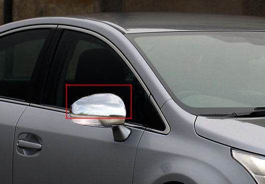 Covers for mirrors (2 pcs, stainless steel) for Toyota Avensis 2009-2018 - Reelken Auto
