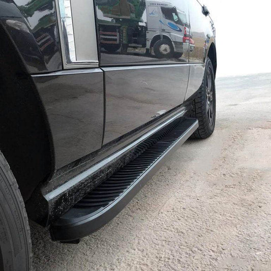 Lateral platforms Tayga Black (2 pieces, aluminum) for Range Rover III L322 2002-2012 - Reelken Auto