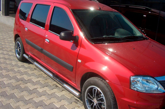 Side Pipes (2 pcs, Stainless Steel) for Renault Logan MCV 2005-2013 - image 1