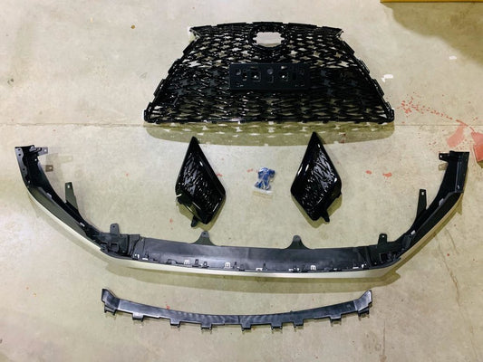 Front grille with lip F-Sport (2018+) for Lexus NX 2014-2021 - image 2