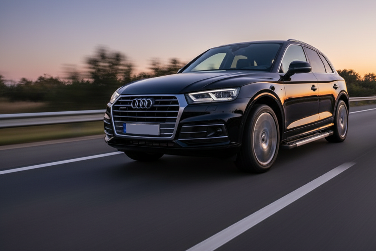 Side Steps Vision New Grey (2 pcs, Aluminum) for Audi Q5 2017-2025 - image 1