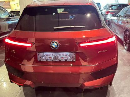 Cover on the rear threshold Carmos (stainless steel) for BMW iX (I20) 2022 - Reelken Auto