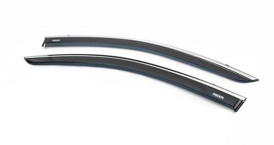 Windbreakers with chrome (2 pcs, Niken) for Renault Lodgy 2013-2022 - Reelken Auto