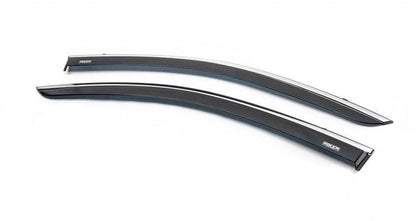 Windbreakers with chrome (2 pcs, Niken) for Dacia Lodgy 2012-2022 - Reelken Auto