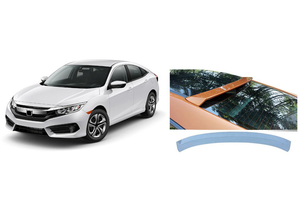 Rear Window Spoiler Niken V4 (primed for painting) for Honda Civic Sedan X 2016-2021 - image 2