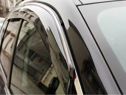 Window Deflectors with Chrome Trim 2012-2016 (4 pcs, Libao) for GreatWall Haval H6 2011- - image 4