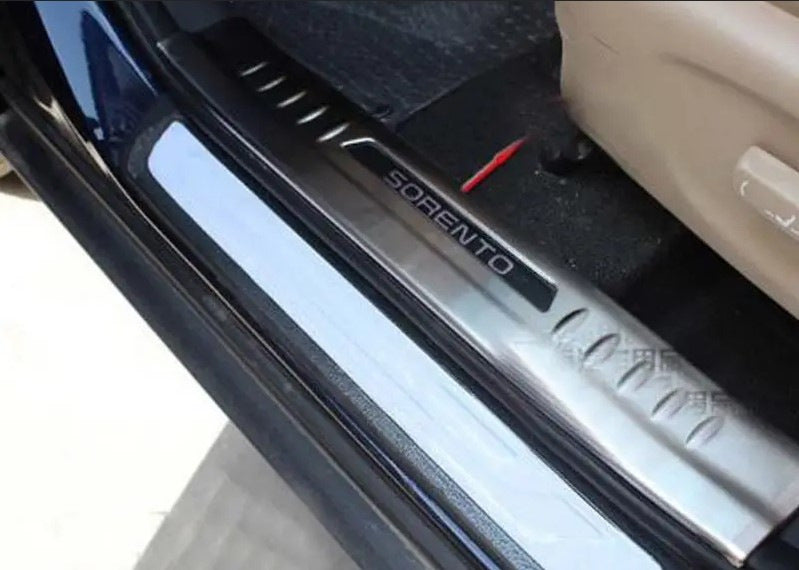 Stainless steel inner door sill plates Libao 2013+ (4 pcs) for Kia Sorento II XM 2009-2014 - image 1