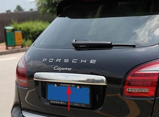 Overlay above number Libao (stainless) for Porsche Cayenne 2010-2017 - Reelken Auto