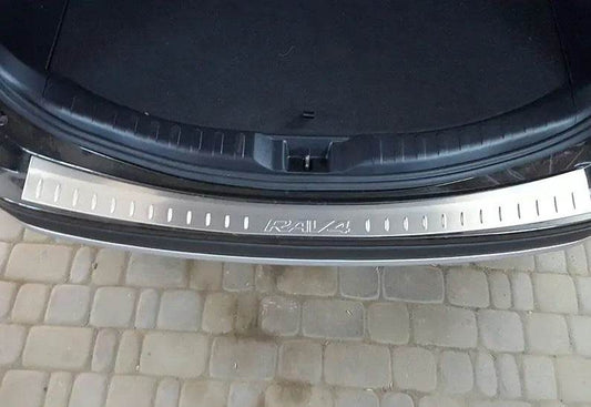 Cover for rear bumper Libao (2013-2016, stainless steel) for Toyota Rav 4 2013-2018 - Reelken Auto