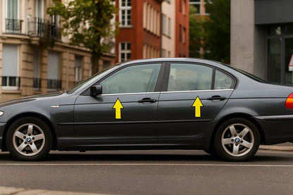 Window Trim Stainless Steel for BMW 3 Series E-46 1998-2006 - image 1