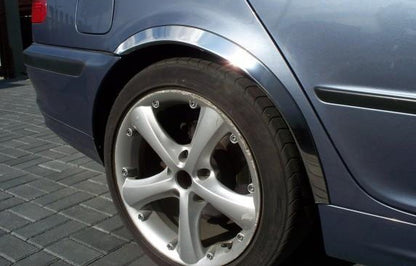 Fender flares (4 pcs, stainless steel) for BMW 3 Series E-46 1998-2006 - image 1