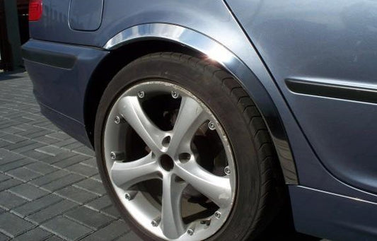 Fender flares (4 pcs, stainless steel) for BMW 3 Series E-46 1998-2006 - image 1