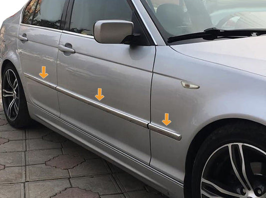 Chrome Door Moulding Stainless Steel for BMW 3 Series E46 1998-2006 - image 1