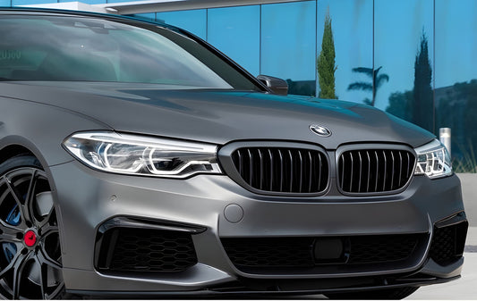 Kidney Grilles 1 Bar (2017-2020, Matte Black) for BMW 5 Series G30/G31 2017-2023 - image 1