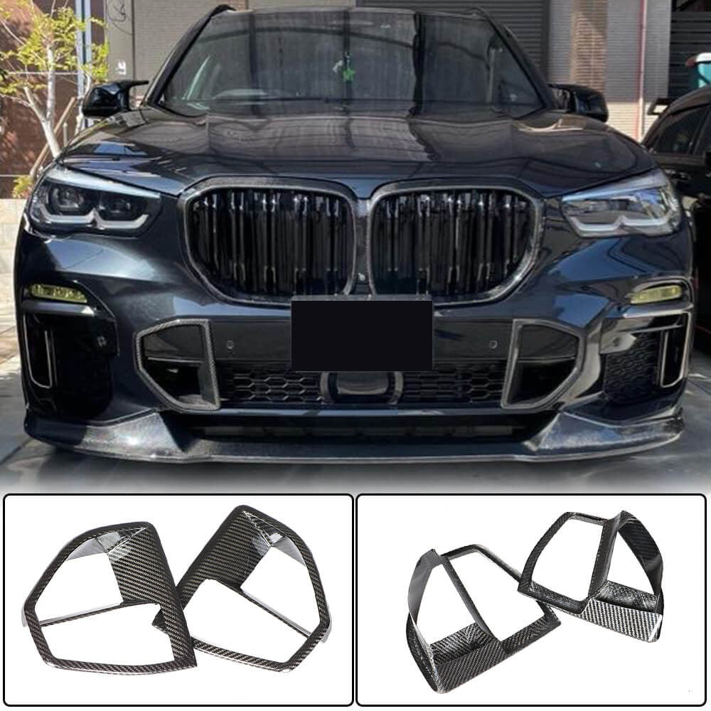 Carbon Front Bumper Inserts (for M-Sport, 2019-2022) for BMW X5 G05 2019- - image 3