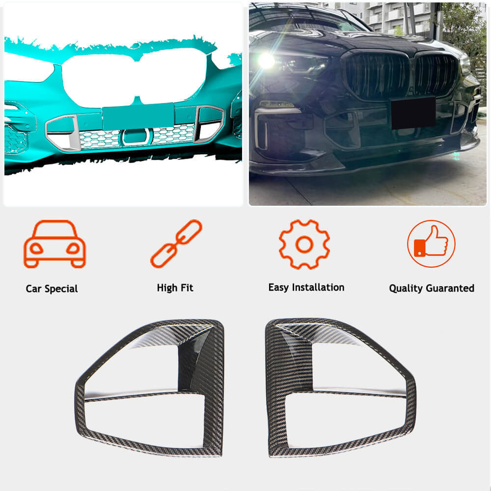 Carbon Front Bumper Inserts (for M-Sport, 2019-2022) for BMW X5 G05 2019- - image 4