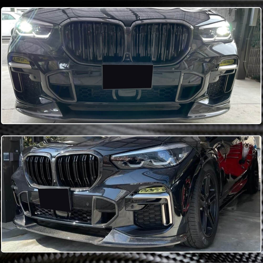 Carbon Front Bumper Inserts (for M-Sport, 2019-2022) for BMW X5 G05 2019- - image 1