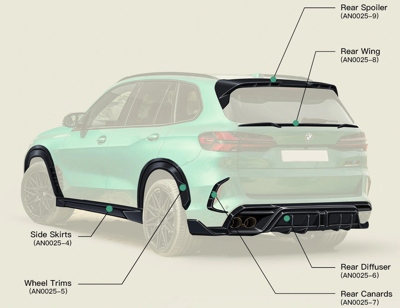 Body Kit for X5M F95 AL-Design Carbon (2023+) for BMW X5 G05 2019- - image 7