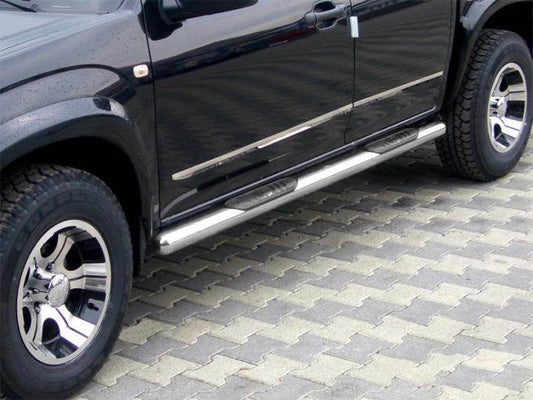 Side pipes for a standard base (2 pcs, stainless steel) for Toyota Rav 4 2006-2013 - Reelken Auto