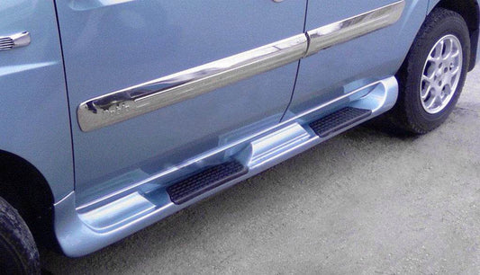 Side sills Sorento type (paintable) for Fiat Doblo I 2001-2005 - Reelken Auto
