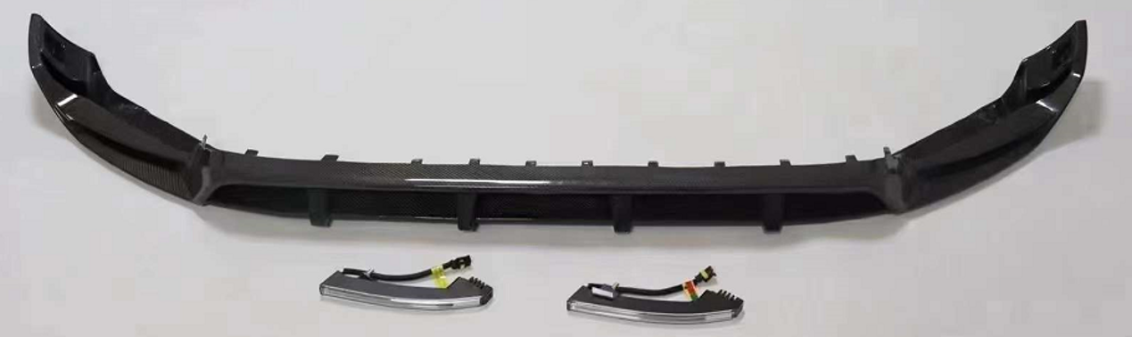 Front Bumper Lip Spoiler (for G63 AMG, Dry Carbon) for Mercedes G сlass W463 2018-2024 - image 1