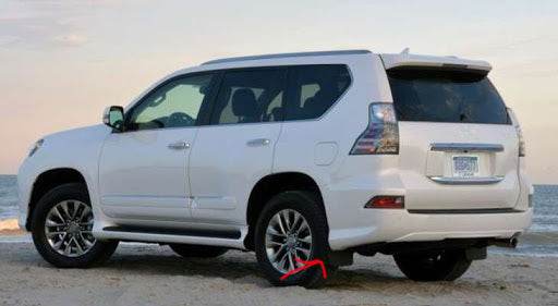 Splash guards rear (2 PCs, 2013+) for Lexus GX460 - Reelken Auto