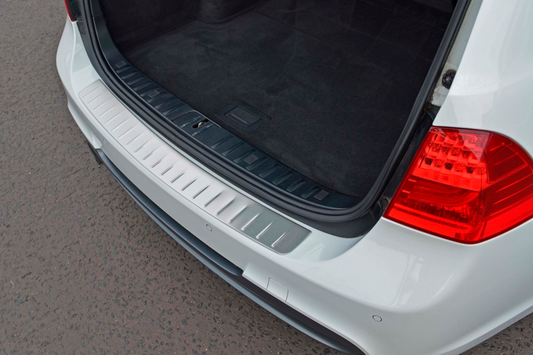 Rear bumper protector stainless steel (2006-2008, SW) for BMW 3 Series E90/E91 2005-2011 - image 2