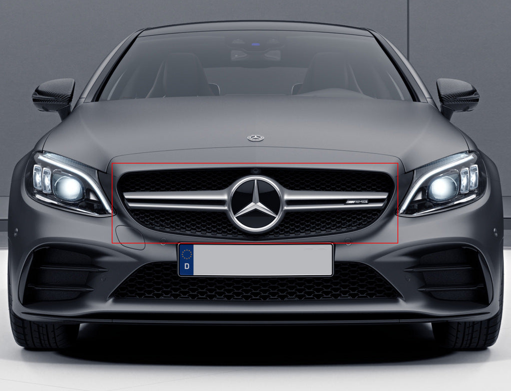 Front grill AMG Silver for Mercedes C-class W205 2014-2021 - image 1