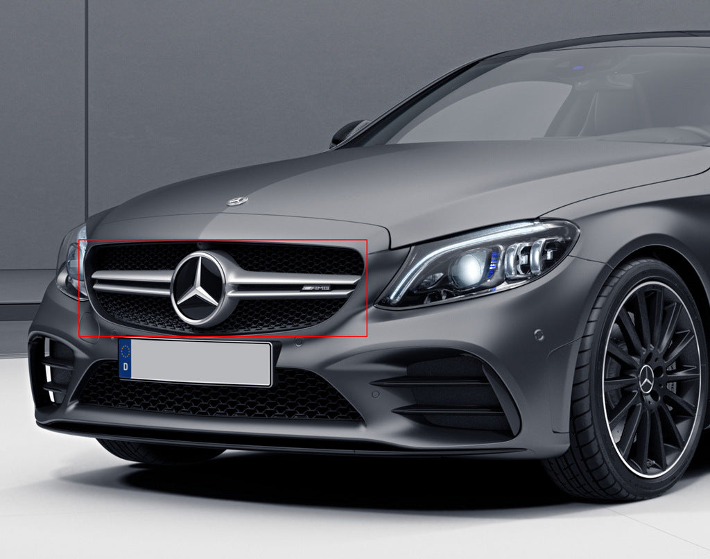 Front grill AMG Silver for Mercedes C-class W205 2014-2021 - image 3
